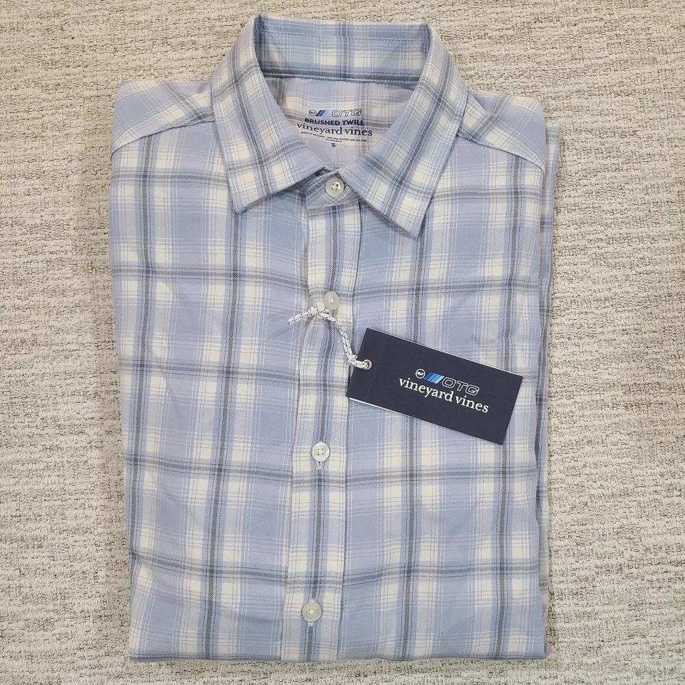 NEW Vineyard Vines Shirt Brushed Twill Plaid On The Go OTG Performance Button Up - Picture 5 of 11